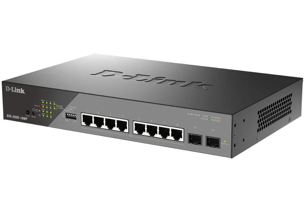 D-Link PoE+ Switch DSS-200G-10MP 10 ports