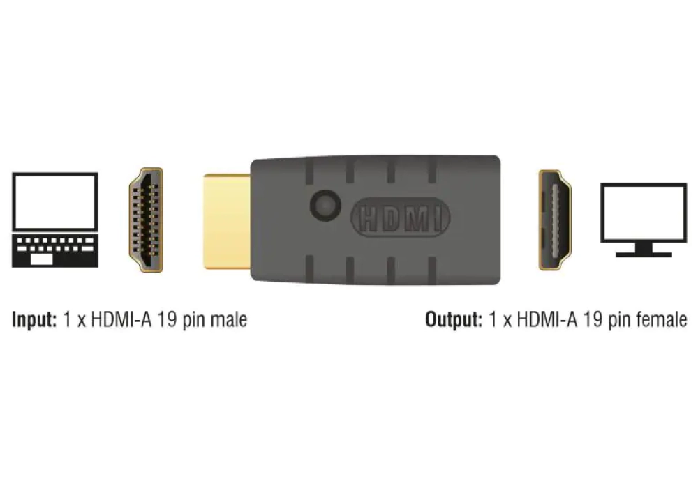 Delock Émulateur EDID HDMI mâle - HDMI femelle