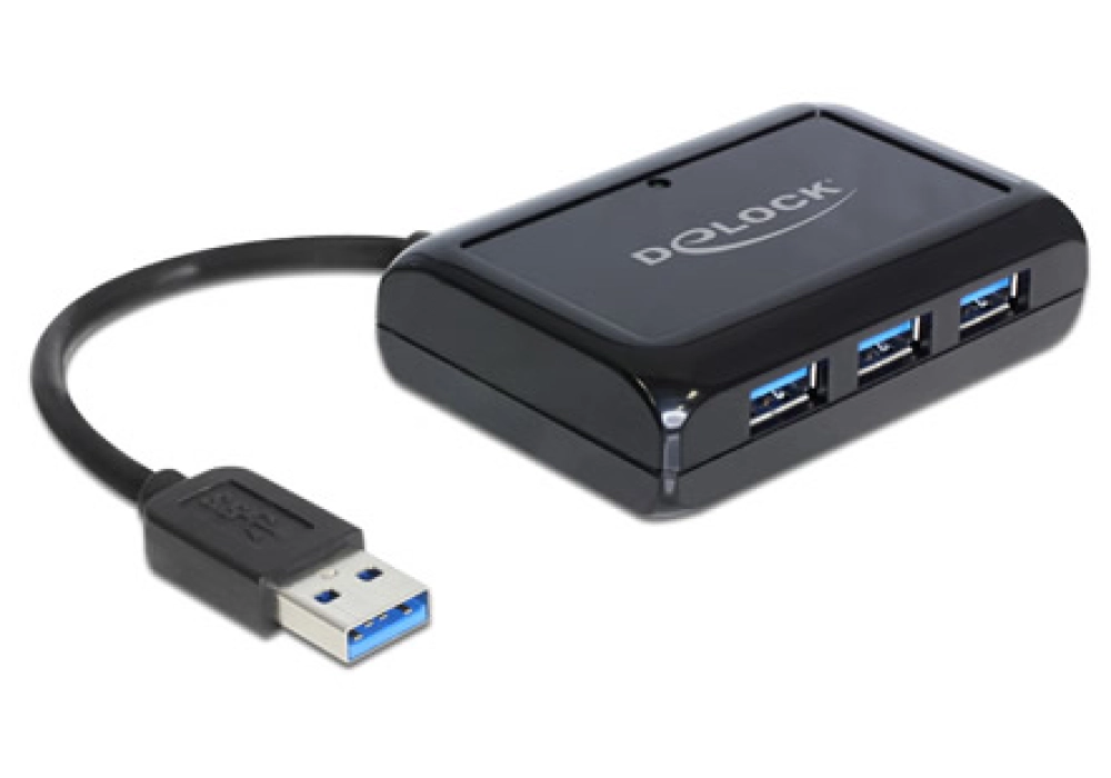 DeLOCK 3-port USB 3.0 Hub + 1 x Gigabit LAN
