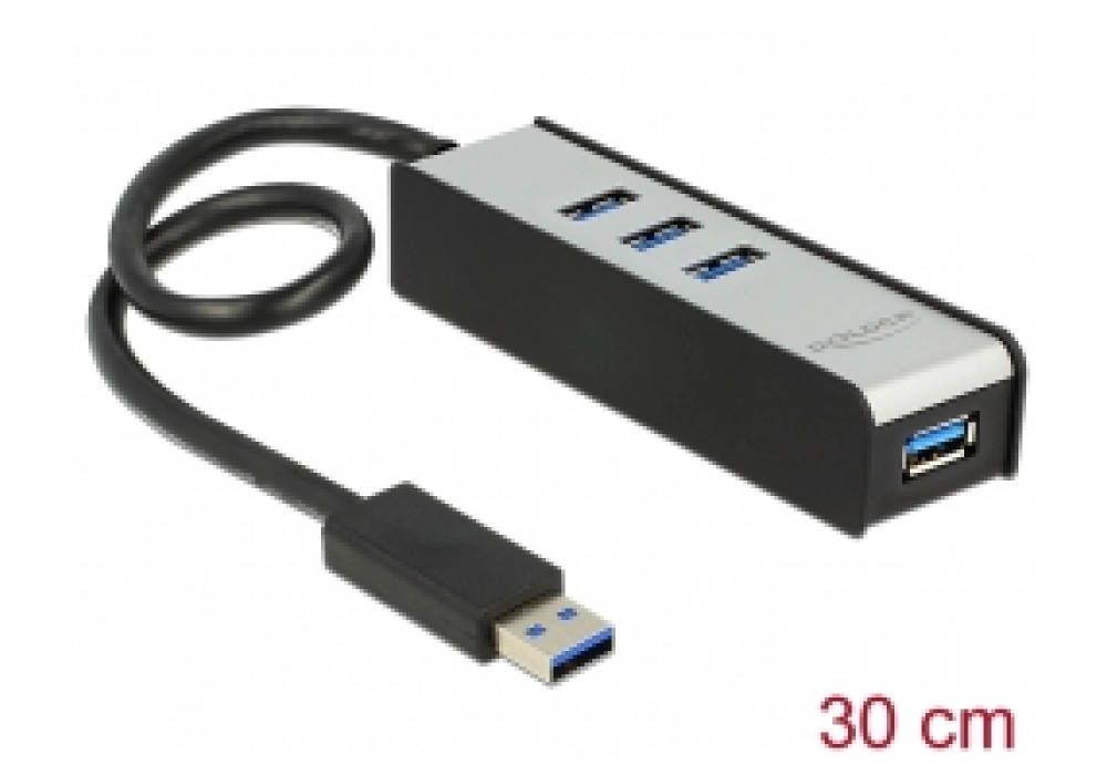 DeLOCK 4-port USB 3.0 Hub for Laptop
