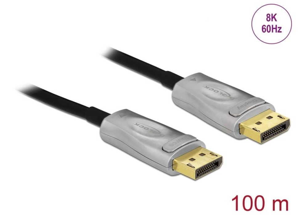 DeLOCK Active Optical Cable DisplayPort 1.4 8K - 100.0 m