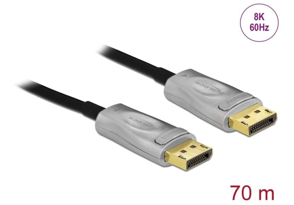 DeLOCK Active Optical Cable DisplayPort 1.4 8K - 70.0 m