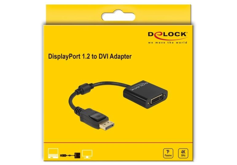 DeLOCK Adaptateur 4K passif DisplayPort - DVI-D