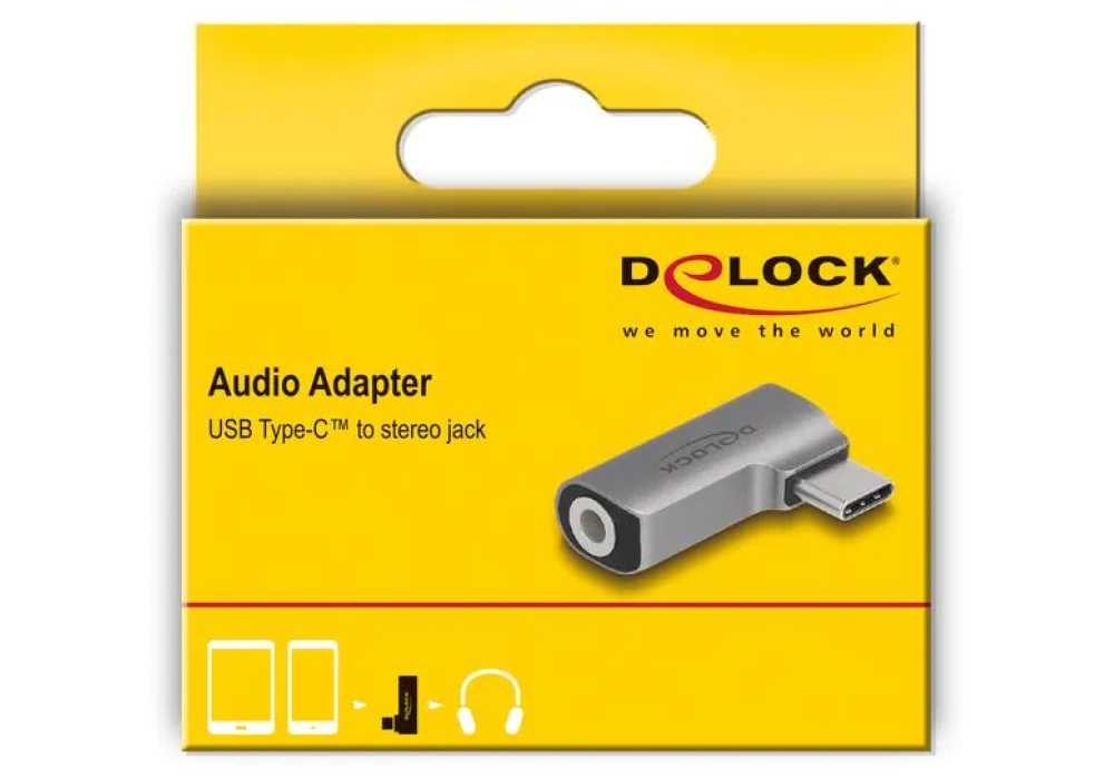 Adaptateur audio, fiche USB-C - jack femelle 3,5 mm, stéréo