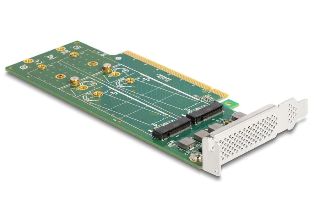Delock Adaptateur PCI-Express 4.0 x16 - 4 x NVMe M.2 Key M 110 mm