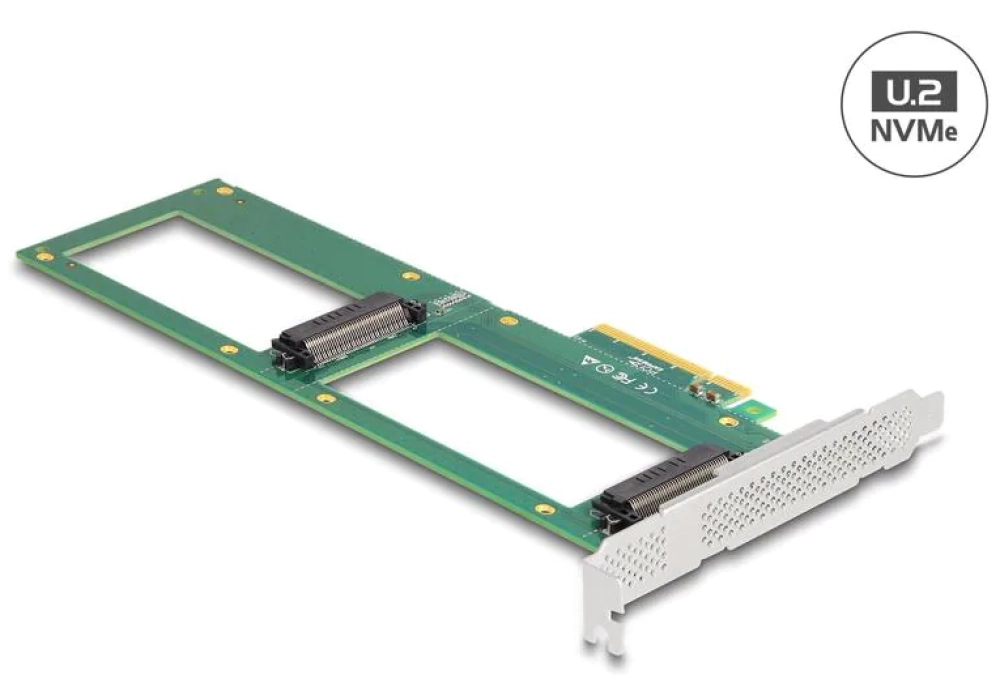 Delock Adaptateur PCI Express 4.0 x8 - 2x U.2 NVMe SFF-8639