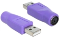 Delock Adaptateur USB 2.0 Connecteur USB A - PS/2