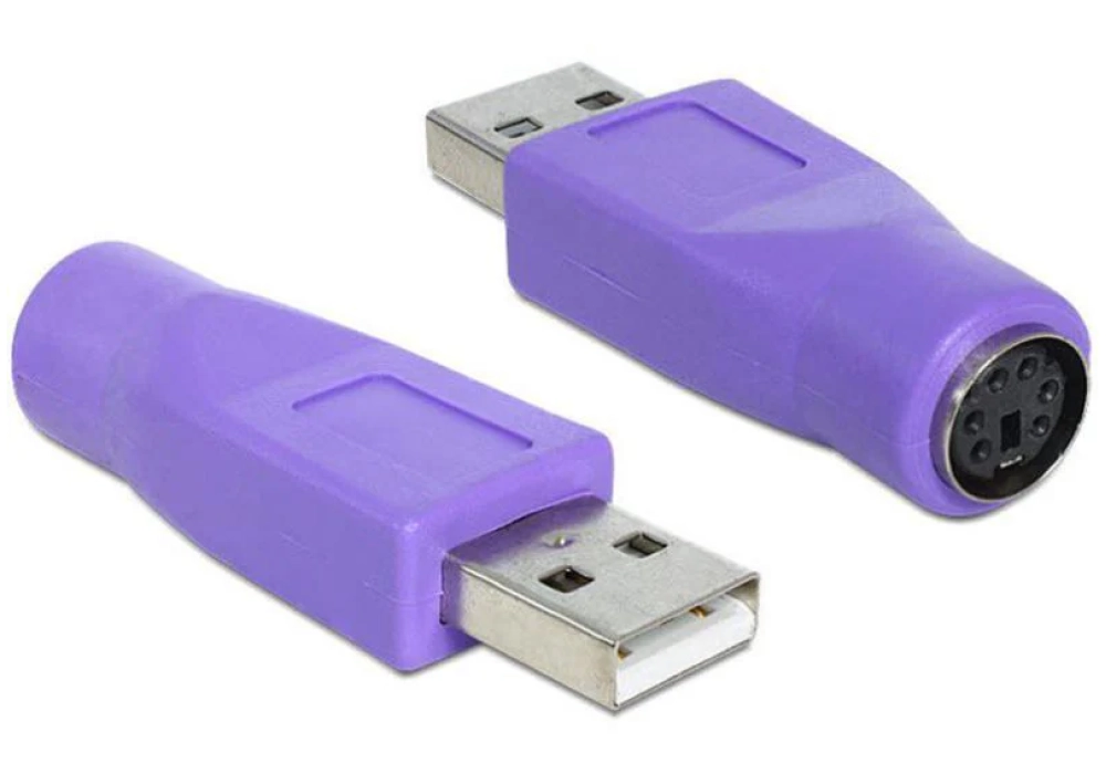 Delock Adaptateur USB 2.0 Connecteur USB A - PS/2