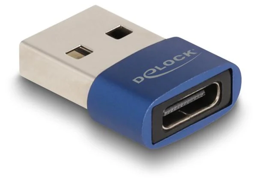 Delock Adaptateur USB 2.0 USB A - USB C, bleu