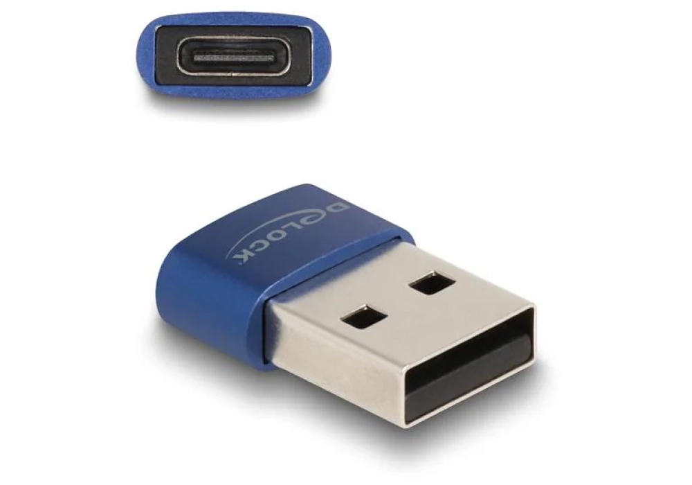 Delock Adaptateur USB 2.0 USB A - USB C, bleu
