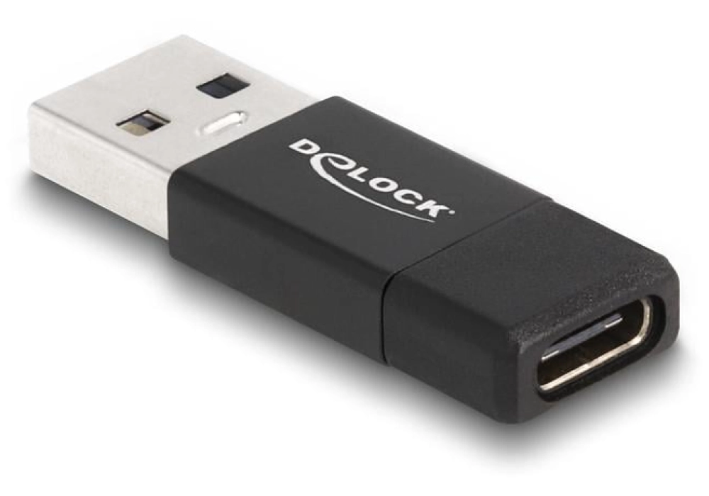 Delock Adaptateur USB 3.2 Gen 2 (10 Gbps) USB A - USB C, noir - 60001 