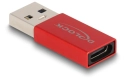 Delock Adaptateur USB 3.2 Gen 2 (10 Gbps) USB A - USB C, rouge