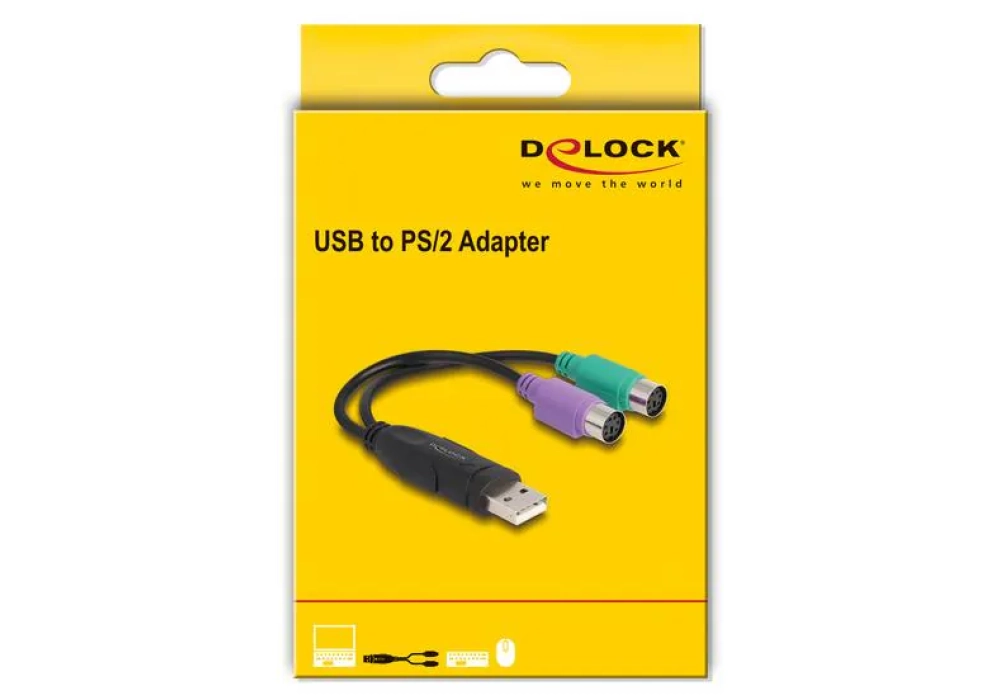 Delock Adaptateur USB A - PS/2