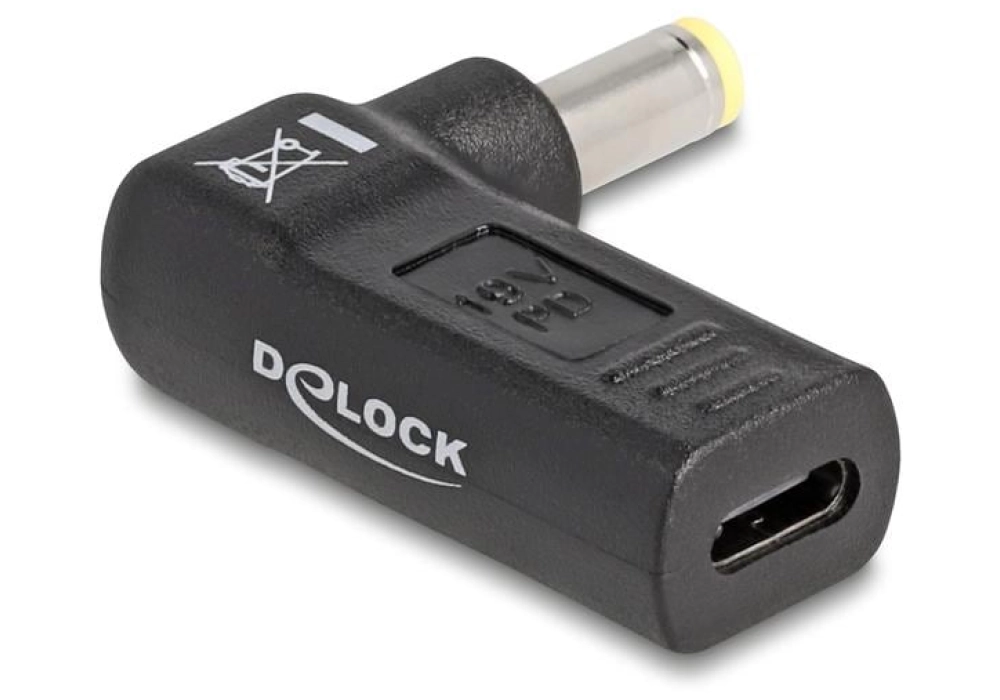 DeLOCK Adaptateur USB-C vers 5.5 x 2.5 mm 90°