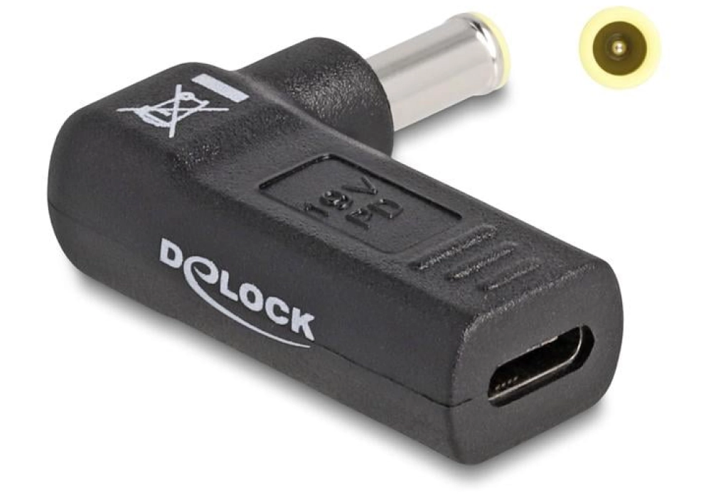 DeLOCK Adaptateur USB-C vers Samsung 5.5 x 3.0 mm 90°