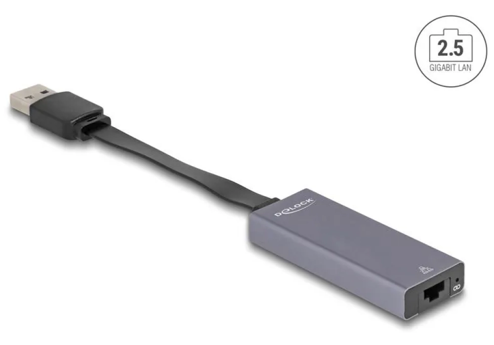 Delock Adaptateur USB Type-A à 2.5 Gigabit LAN, slim