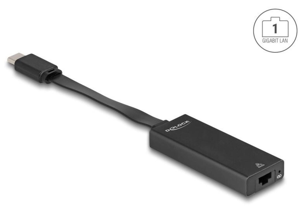 Delock Adaptateur USB Type-C à Gigabit LAN, slim