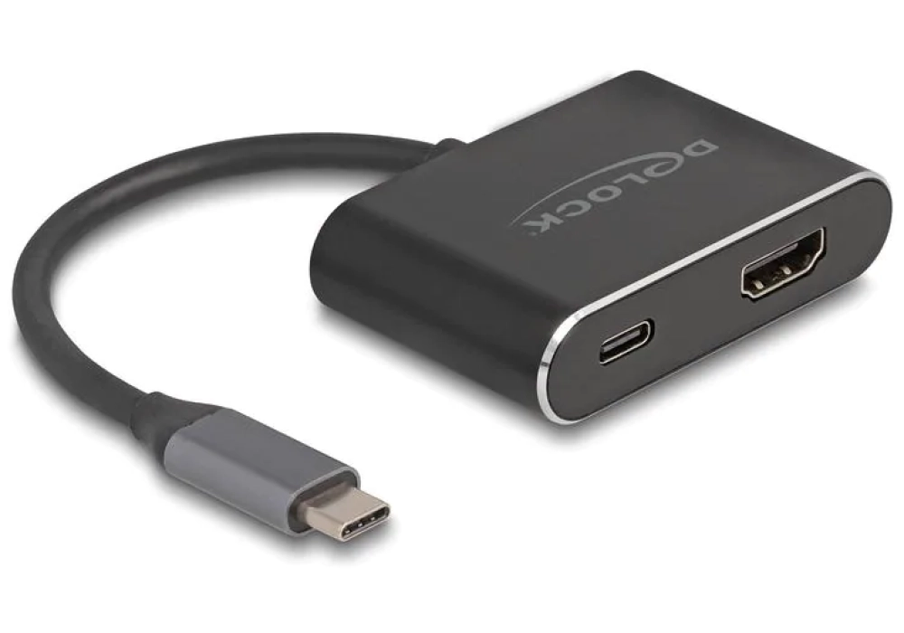Delock Adaptateur USB type C vers HDMI/USB type C (8K/HDR + PD 100W)