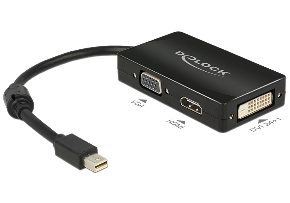 DeLOCK Adapter mini Displayport (M) > VGA / HDMI / DVI (F)