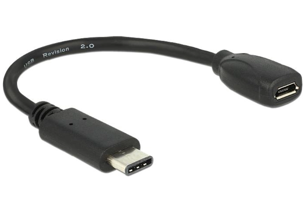 DeLOCK Adapter USB Type-C 2.0 male > USB 2.0 type Micro-B female - 15 cm