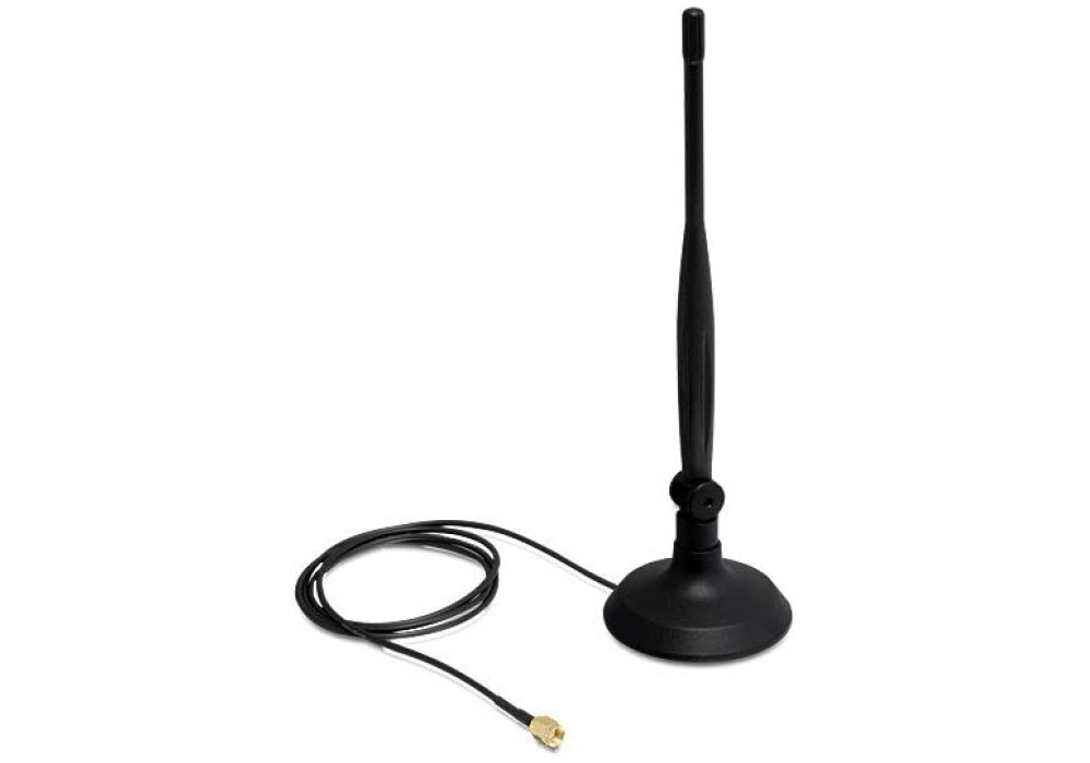 Delock Antenne WLAN 802.11 b/g/n RP-SMA 4 dBi Rayonnement omni directionnel 