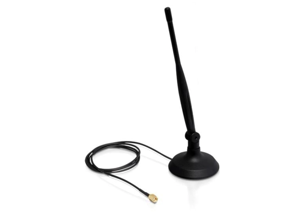 Delock Antenne WLAN 802.11 b/g/n RP-SMA 4 dBi Rayonnement omni directionnel 