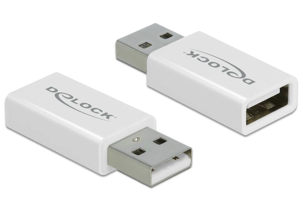 DeLOCK Bloqueur de données USB A - USB A (Blanc)