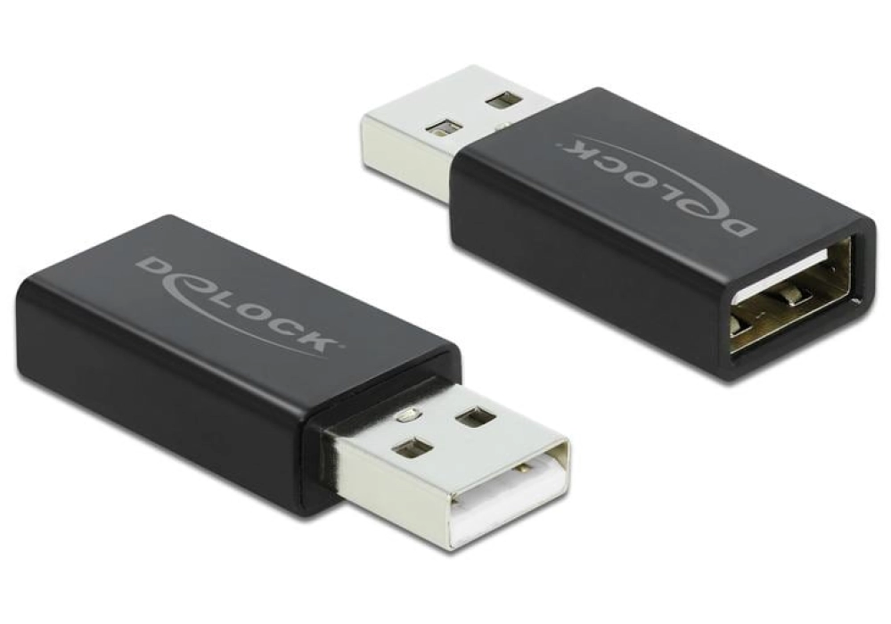 DeLOCK Bloqueur de données USB A - USB A (Noir)