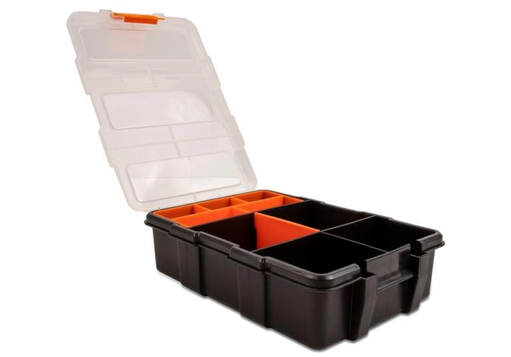 DeLOCK Boîte d'assortiment Orange / Noir 11 compartiments