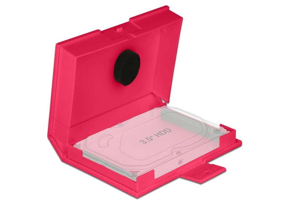 DeLOCK Boîtier de protection pour HDD 3.5″ (Rouge)