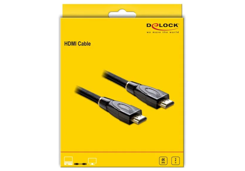 DeLock Câble 4K 30Hz HDMI - HDMI, 2.0 m