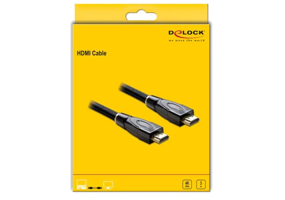 Delock Câble 4K 30Hz HDMI - HDMI - 3.0 m