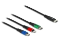DeLOCK Câble chargeur USB/USB-C - Lightning - Micro-USB B - 1 m