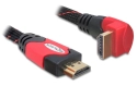 Delock Câble coudé en bas HDMI - HDMI, 1 m, Rouge
