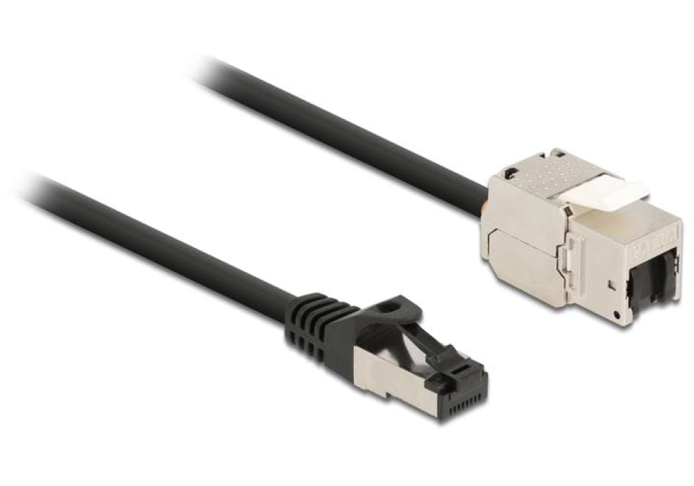 DeLOCK Câble d'extension Keystone Cat 6A, S/FTP (Noir) - 0.5 m