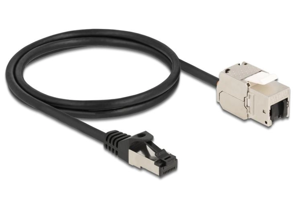 DeLOCK Câble d'extension Keystone Cat 6A, S/FTP (Noir) - 1.0 m