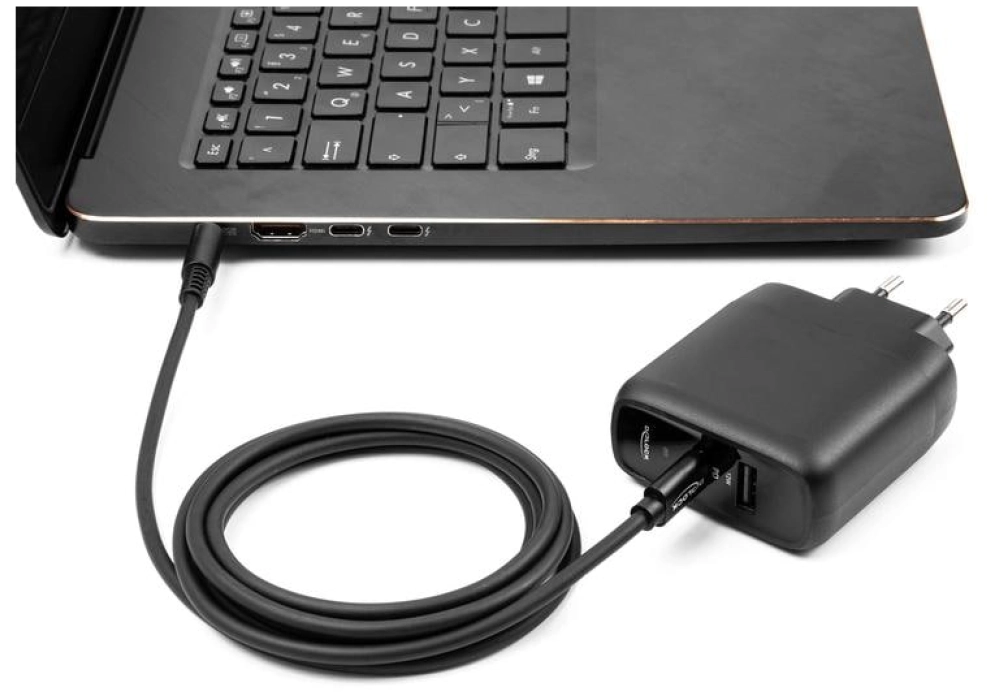 DeLOCK Câble de chargement USB-C vers 5.5 x 2.5 mm - 1.5 m