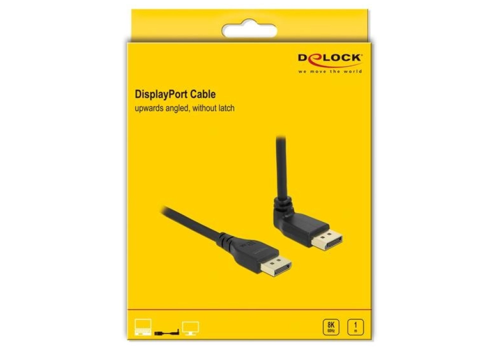 DeLOCK Câble DisplayPort - DisplayPort coudé 8K 60Hz - 1.0 m