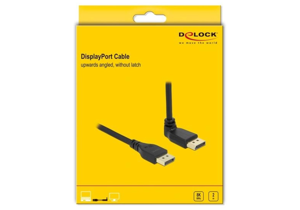 DeLOCK Câble DisplayPort - DisplayPort coudé 8K 60Hz - 2.0 m