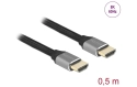 Delock Câble HDMI / HDMI - 8K 60Hz - 0.5 m (Gris)