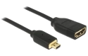 DeLock Câble Micro HDMI (HDMI-D) - HDMI - 4K 60Hz - 0.2 m