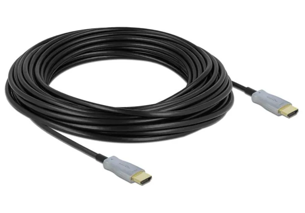Delock Câble optique 4K 60Hz HDMI - HDMI, 15 m, Noir