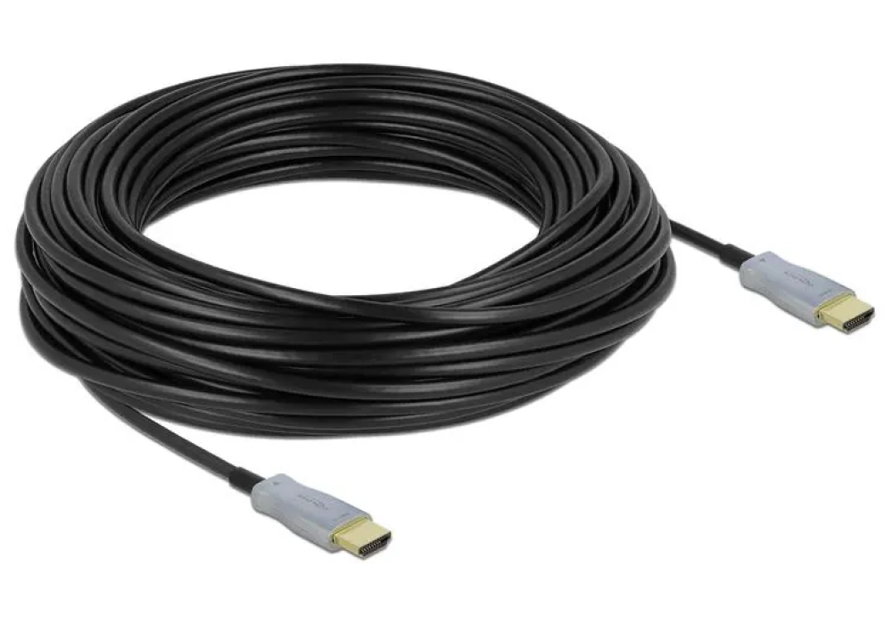 Delock Câble optique 4K 60Hz HDMI - HDMI, 25 m, Noir