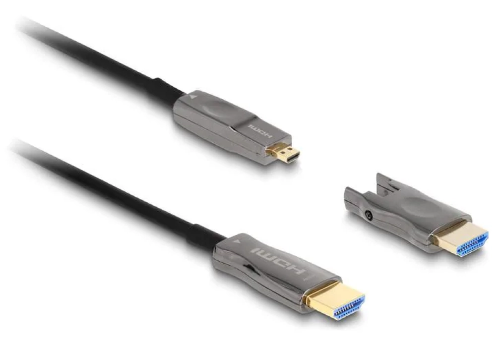 Delock Câble optique 5 en 1 HDMI, 25 m, 8K 60 Hz, active