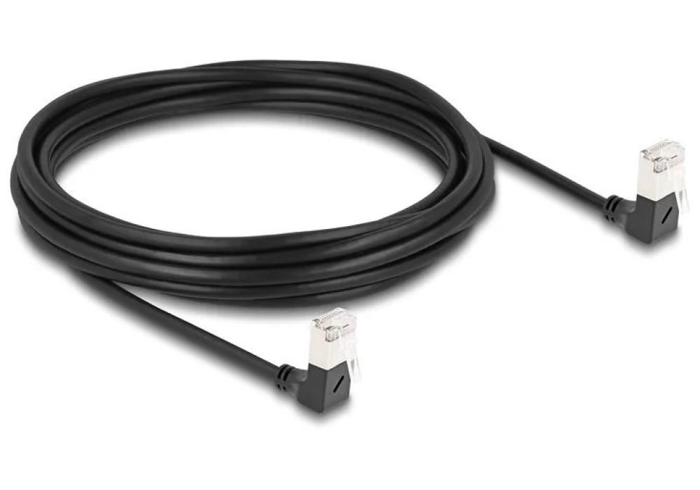 Delock Câble patch coudé à 90 Cat 6A, S/FTP, 5 m, Noir