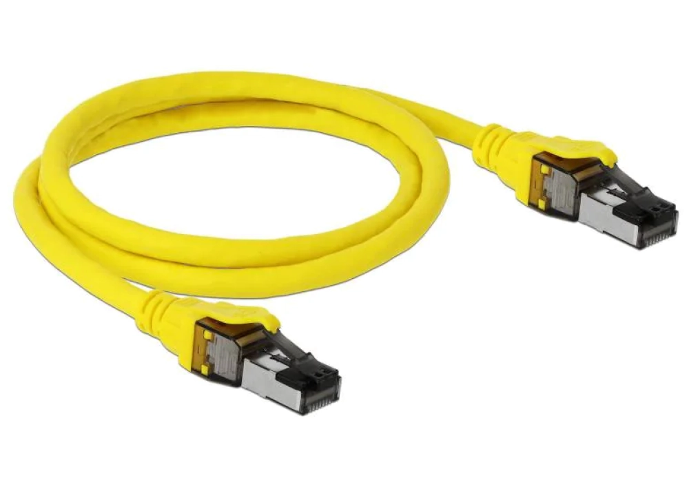 Delock Câble patch RJ-45-RJ45 Cat 8.1, S/FTP, 1 m, Jaune