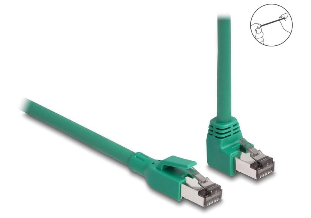 DeLOCK Câble PROFINET Cat 6, SF/UTP - coudé - 3.0 (Vert)