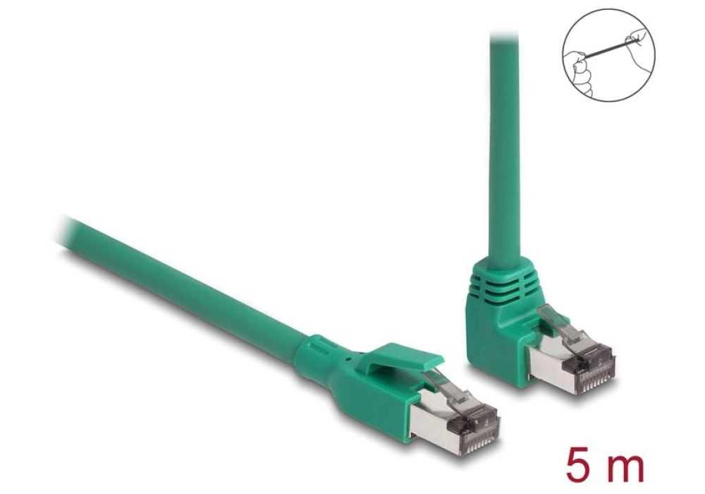 DeLOCK Câble PROFINET Cat 6, SF/UTP - coudé - 5.0 (Vert)