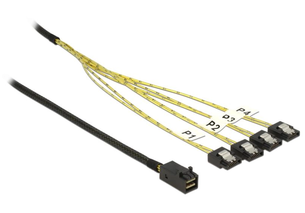 DeLOCK Câble SATA SFF-8643 - 4xSATA 50 cm