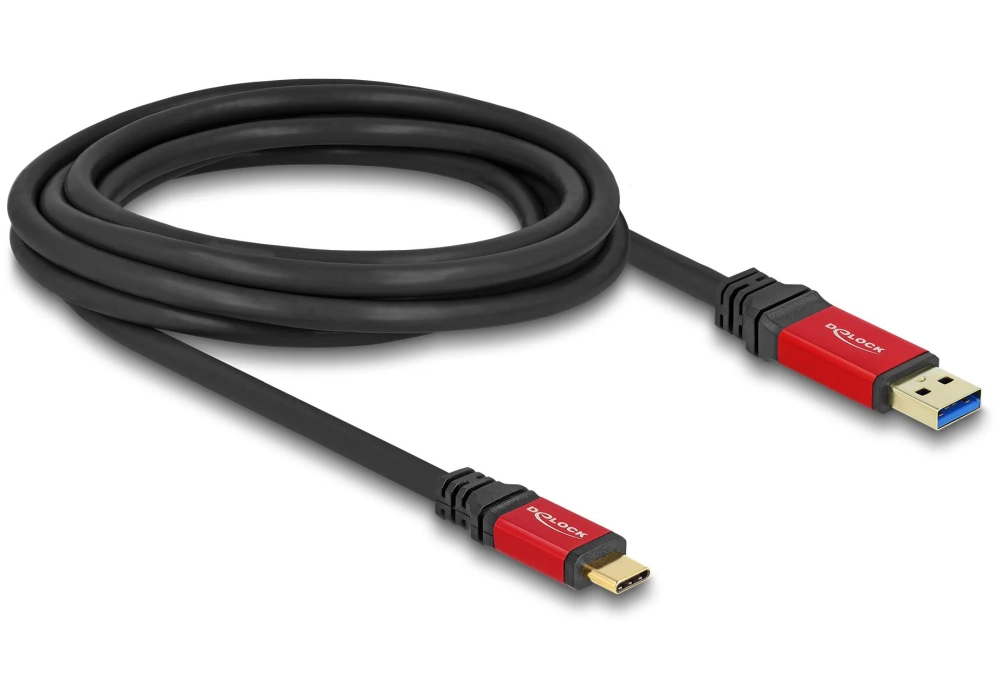 Delock Câble USB 10 Gbps USB A - USB C 3 m